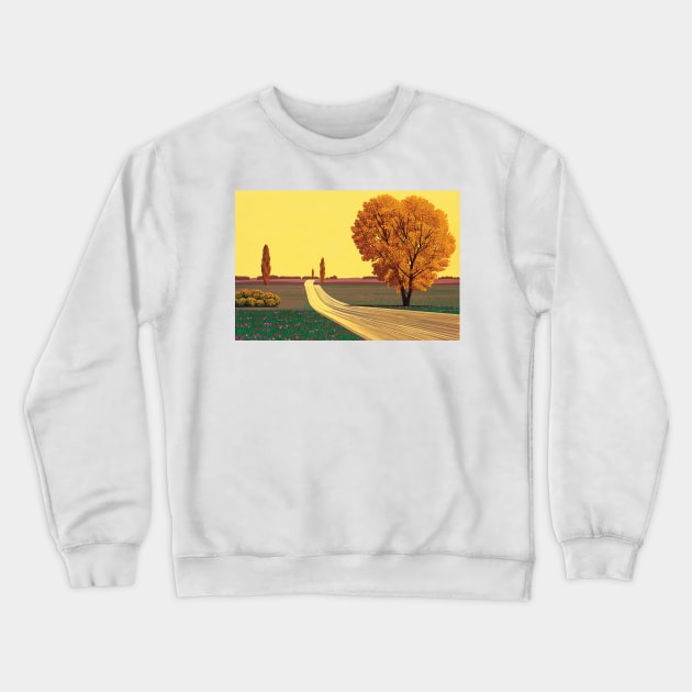 Autumn by Hiroshi Nagai - hiroshi nagai Crewneck Sweatshirt by QualityArtFirst